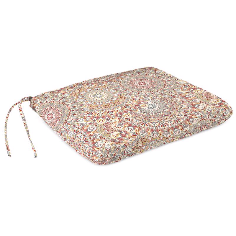Jordan Manufacturing Multicolored Polyester Seat Cushion 3 in. H X 15 in. W X 18 in. L