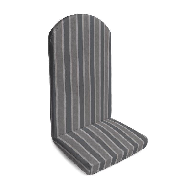 Jordan Manufacturing Gray Stripe Polyester Chair Cushion