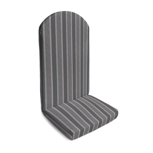 Jordan Manufacturing Gray Stripe Polyester Chair Cushion