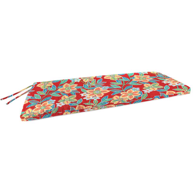Jordan Manufacturing Multicolored Floral Polyester Bench Cushion 3.5 in. H X 18 in. W X 48 in. L