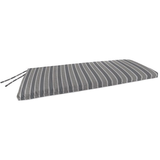 Jordan Manufacturing Gray Stripe Polyester Bench Cushion 3.5 in. H X 18 in. W X 48 in. L