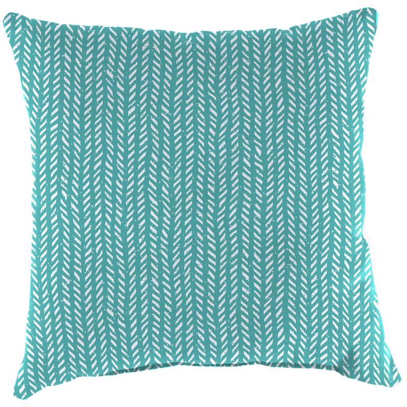 Jordan Manufacturing Green Polyester Throw Pillow 4 in. H X 18 in. W X 18 in. L