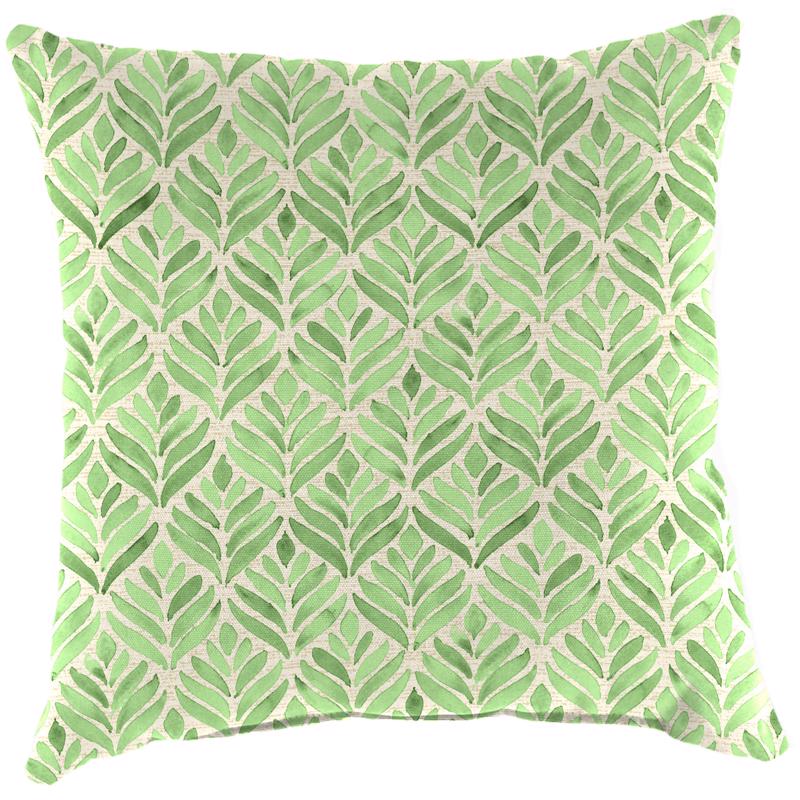 Jordan Manufacturing Green Polyester Throw Pillow 4 in. H X 18 in. W X 18 in. L