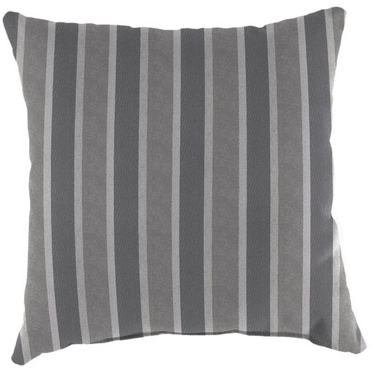 Jordan Manufacturing Gray Stripe Polyester Throw Pillow 4 in. H X 18 in. W X 18 in. L