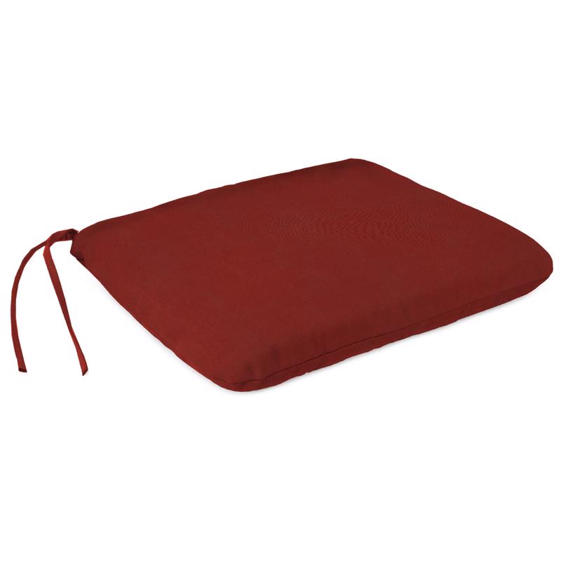 Jordan Manufacturing Red Polyester Seat Pad 2.5 in. H X 15.5 in. W X 17 in. L