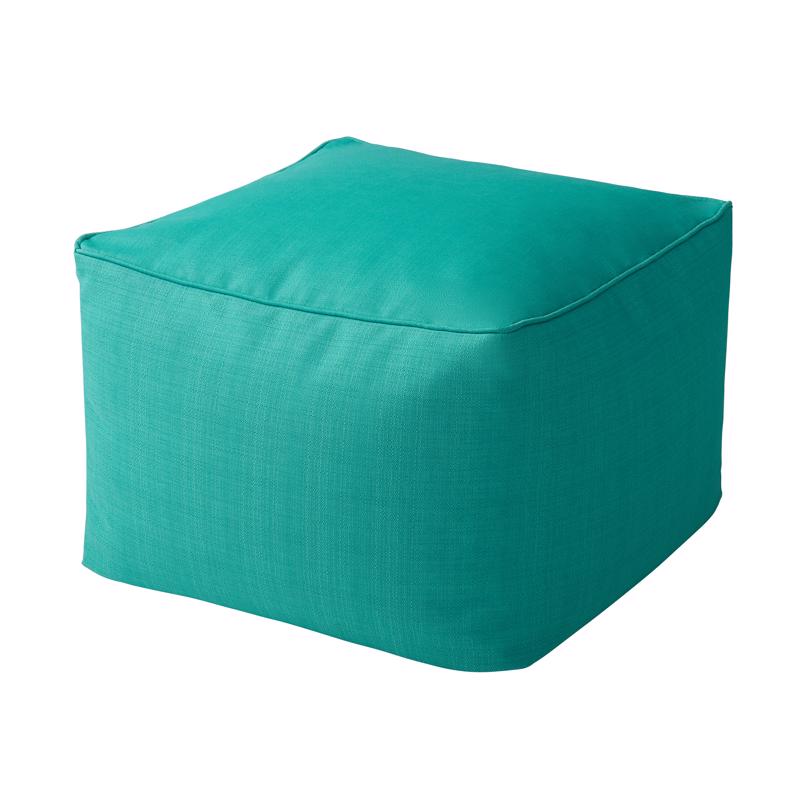 Jordan Manufacturing Turquoise Polyester Fabric Ottoman