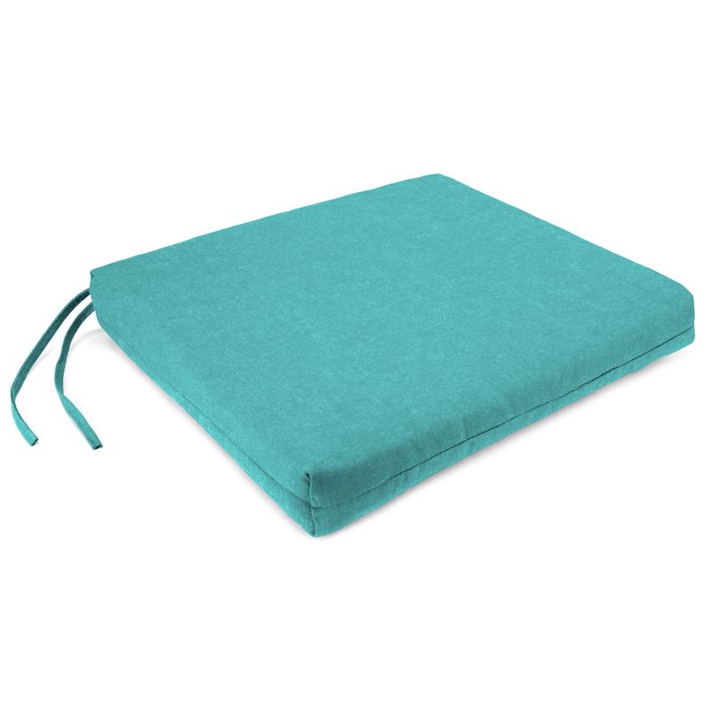 Jordan Manufacturing Teal Polyester Seat Cushion 2 in. H X 17 in. W X 19 in. L