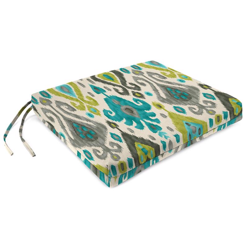 Jordan Manufacturing Multicolored Polyester Seat Cushion 2 in. H X 17 in. W X 19 in. L