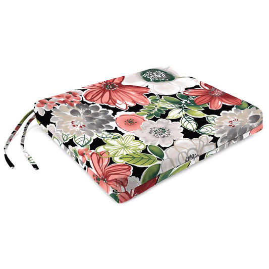 Jordan Manufacturing Multicolored Floral Polyester Seat Cushion 2 in. H X 17 in. W X 19 in. L