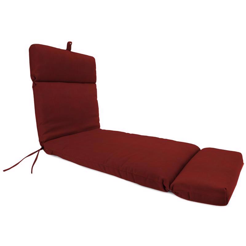 Jordan Manufacturing Company Red Olefin Chaise Lounge Cushion 3.5 in. H X 22 in. W X 72 in. L