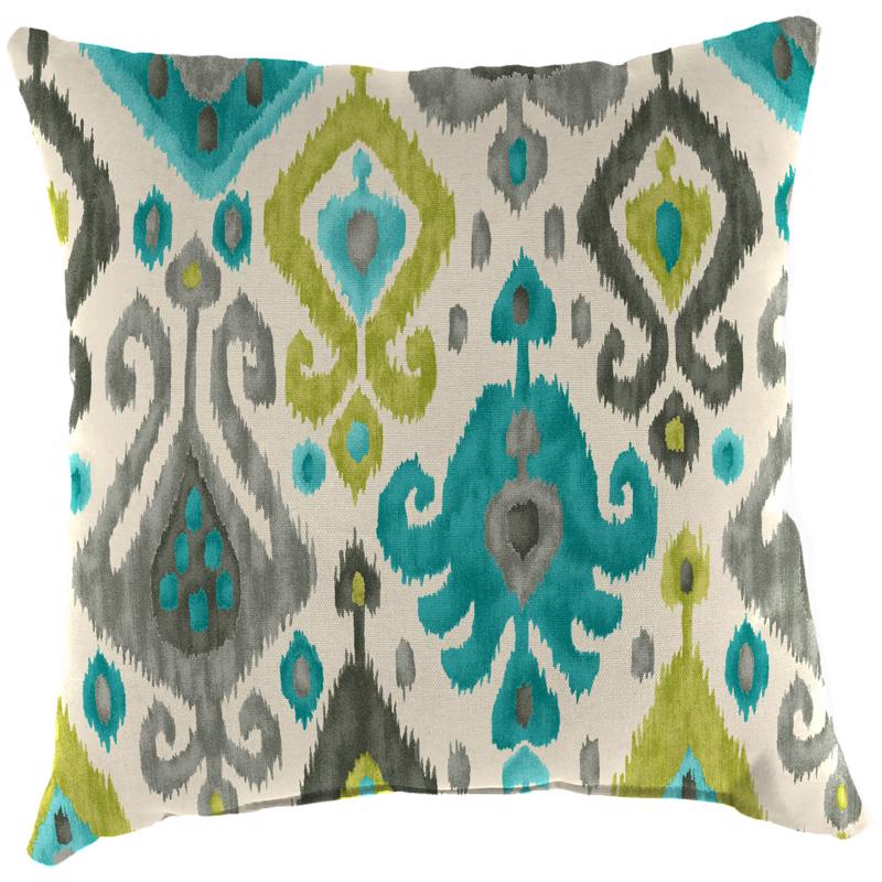 Jordan Manufacturing Multicolored Polyester Throw Pillow 4 in. H X 18 in. W X 18 in. L