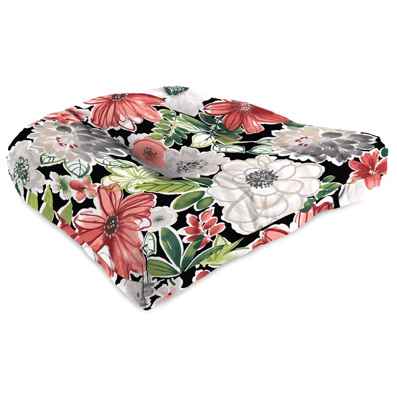 Jordan Manufacturing Multicolored Floral Polyester Wicker Seat Cushion 4 in. H X 19 in. W X 19 in. L