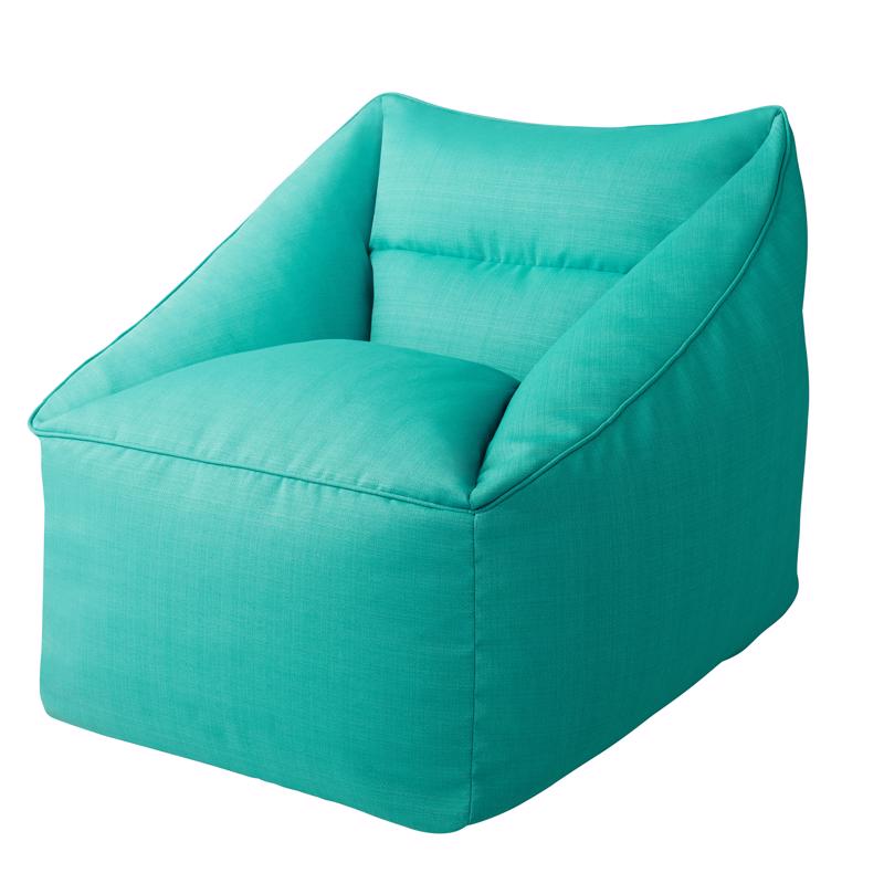 Jordan Manufacturing Blue Fabric Frame Bean Bag Chair