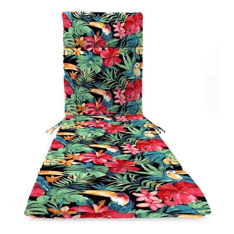 Jordan Manufacturing Black Polyester Chaise Cushion 3.5 in. H X 22 in. W X 72 in. L