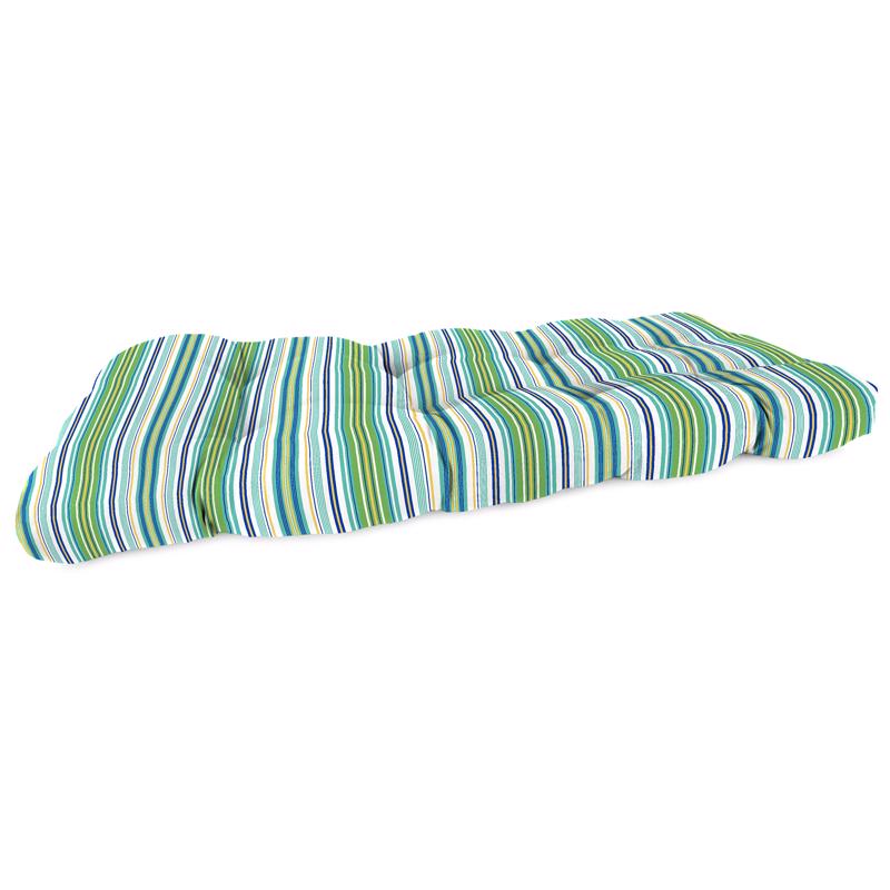 Jordan Manufacturing Multicolored Stripe Polyester Wicker Settee Cushion 4 in. H X 19 in. W X 46 in.