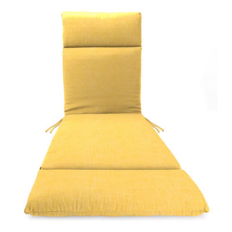 Jordan Manufacturing Yellow Polyester Chaise Lounge Cushion 26.5 in. H X 22 in. W X 72 in. L
