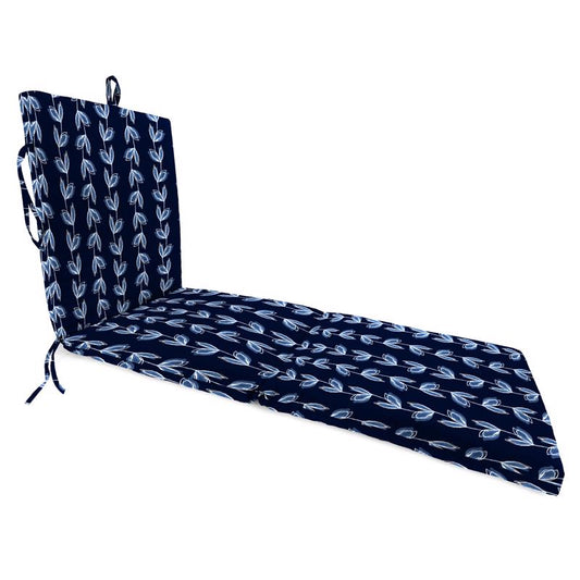 Jordan Manufacturing Navy Polyester Chaise Lounge Cushion 25 in. H X 21 in. W X 72 in. L