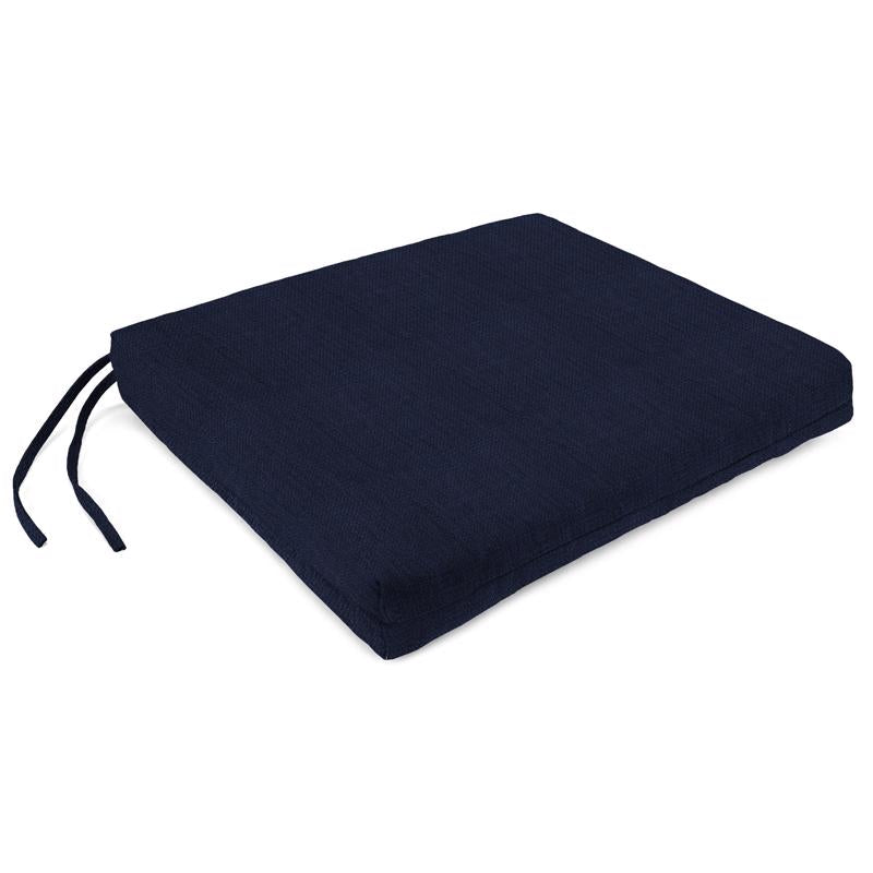 Jordan Manufacturing Navy Polyester Seat Cushion 2 in. H X 17 in. W X 19 in. L