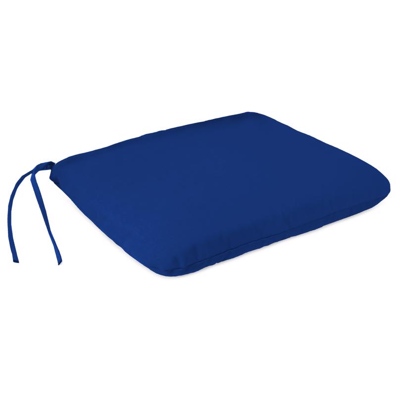 Jordan Manufacturing Blue Polyester Chair Cushion 2.5 in. H X 15.5 in. W X 17 in. L