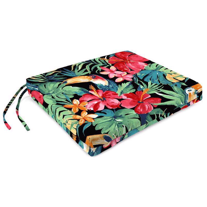 Jordan Manufacturing Multicolored Polyester Seat Cushion 2 in. H X 17 in. W X 19 in. L