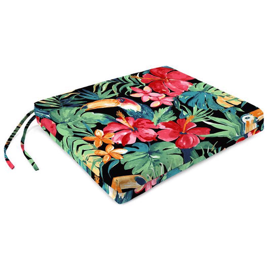 Jordan Manufacturing Multicolored Polyester Seat Cushion 2 in. H X 17 in. W X 19 in. L