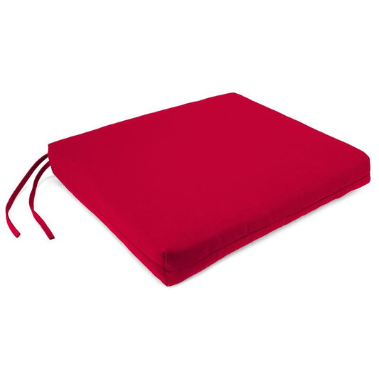 Jordan Manufacturing Red Polyester Seat Cushion 2 in. H X 17 in. W X 19 in. L