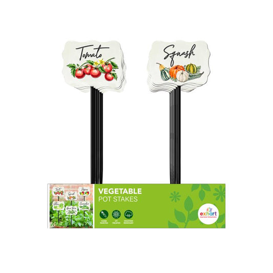 Exhart Assorted Metal 8 in. H Vegetable Pot Stake