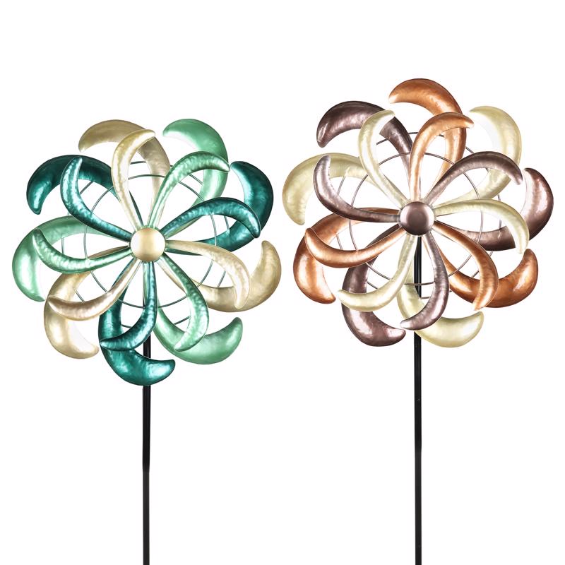 Exhart Assorted Metal 12 in. H Pinwheel Outdoor Garden Stake
