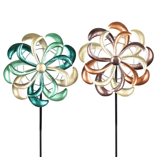 Exhart Assorted Metal 12 in. H Pinwheel Outdoor Garden Stake