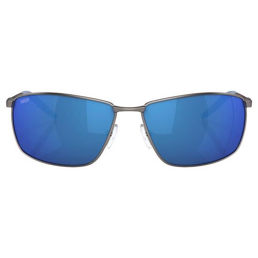 Costa Turret Silver Frame Blue Lens Polarized Sunglasses