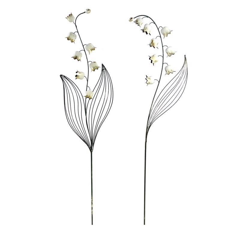 Alpine Multicolored Metal 58 in. H X 12 in. L X 1 in. W Flower Outdoor Garden Stake