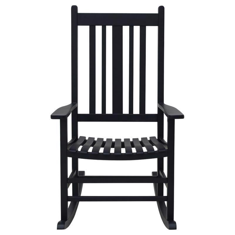 Living Accents Black Wood Frame Casual Rocking Chair