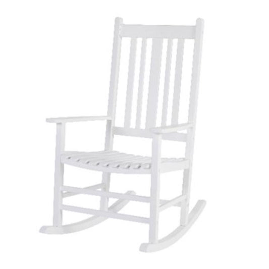 Living Accents White Wood Frame Casual Rocking Chair
