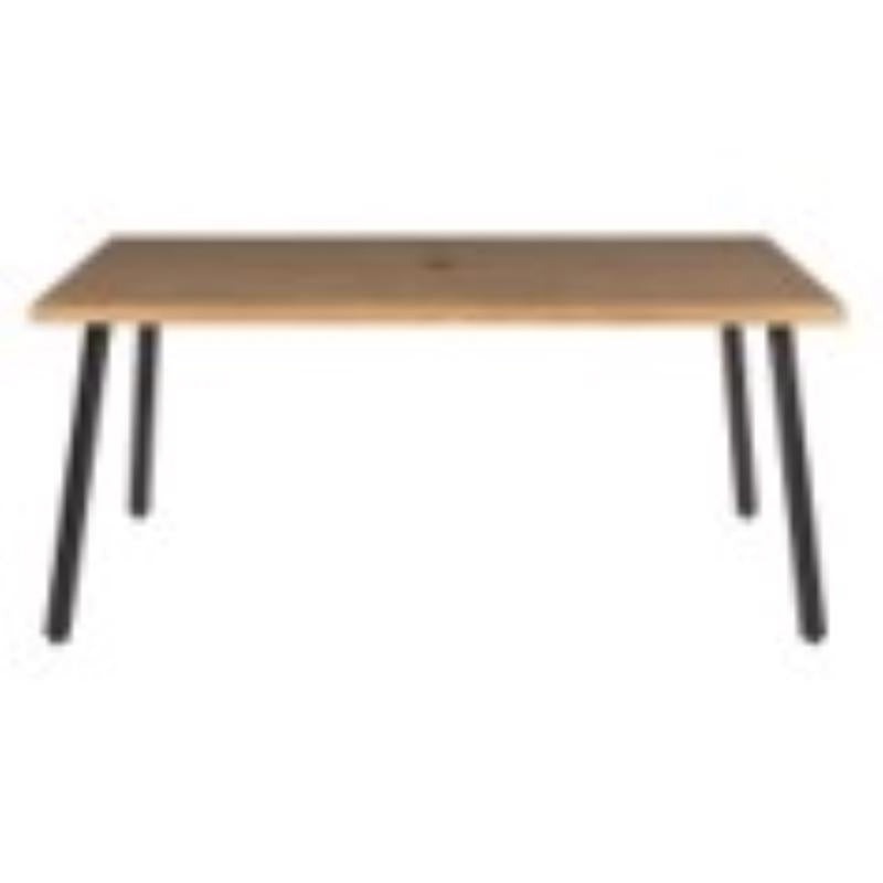 Living Accents Brown Rectangular Metal Dining Table