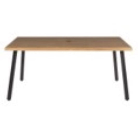Living Accents Brown Rectangular Metal Dining Table