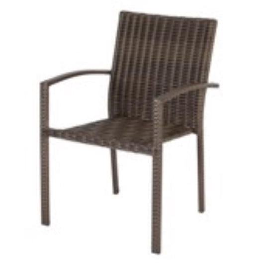 Living Accents Brown Steel Frame Woven Chair Brown