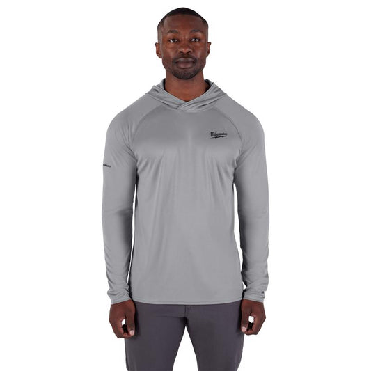 Milwaukee Workskin L Long Sleeve Men's Hooded Gray Hooded Sweatshirt