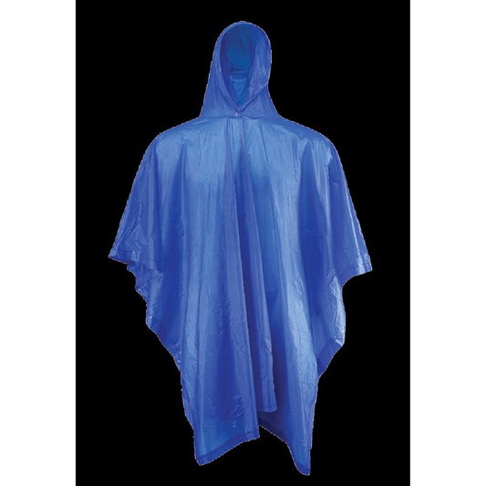 Boss Blue PVC Rain Poncho One Size Fits All