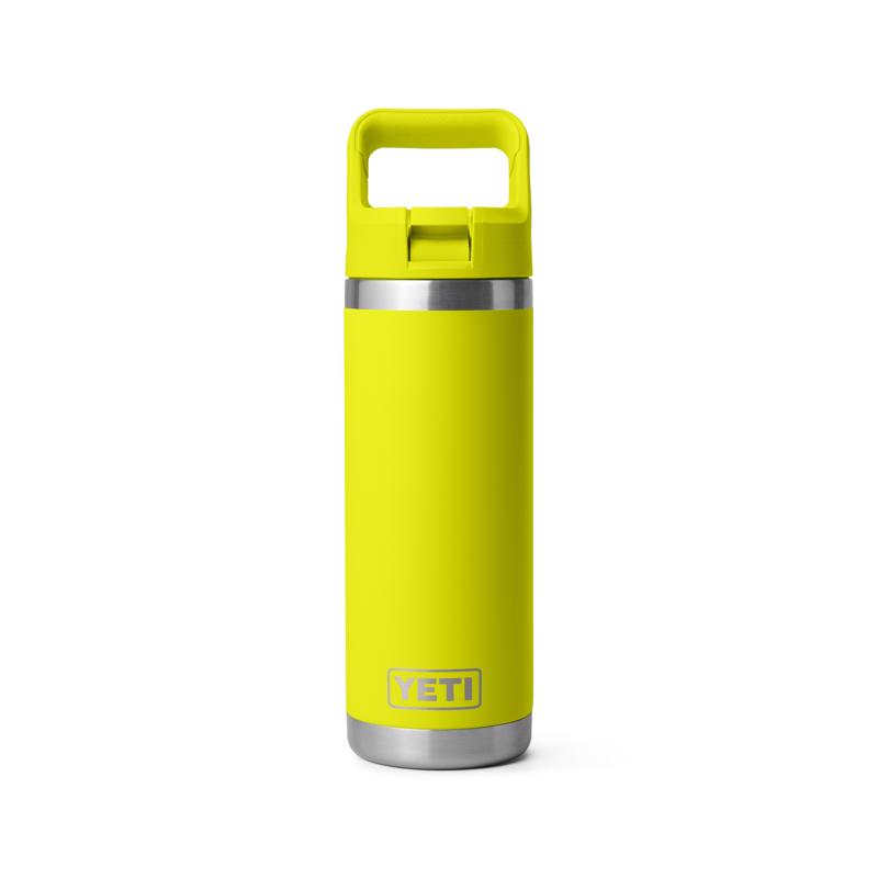 YETI Rambler 18 oz Firefly Yellow BPA Free Bottle with Straw Cap