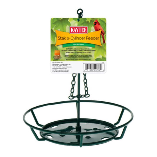 Kaytee Wild Bird Metal Stak and Cylinder Bird Feeder