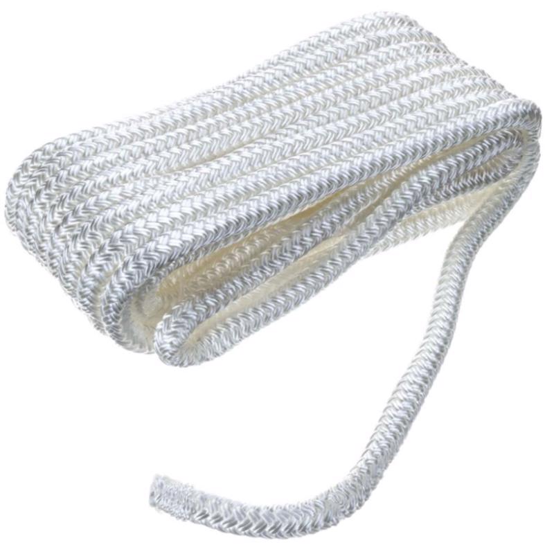 Seachoice Double Braid White Nylon Dock Lines
