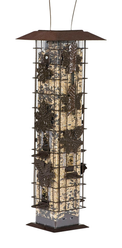 Perky-Pet Squirrel-Be-Gone Wild Bird 2 lb Metal/Plastic Bird Feeder 6 ports