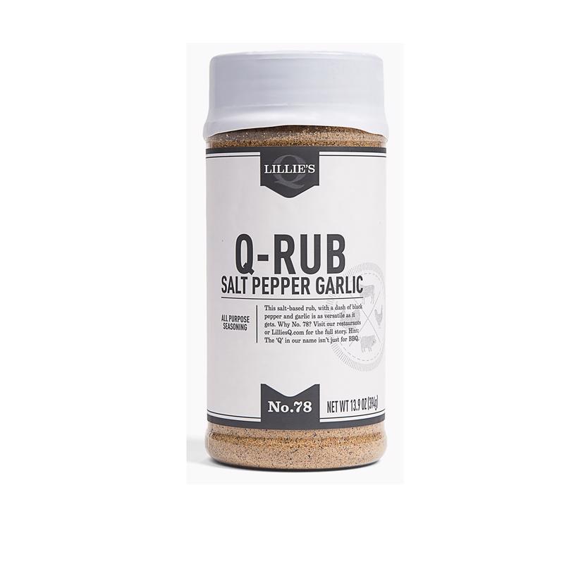Lillie's Q Q-Rub Salt Pepper Garlic All-Purpose Rub 7.7 oz