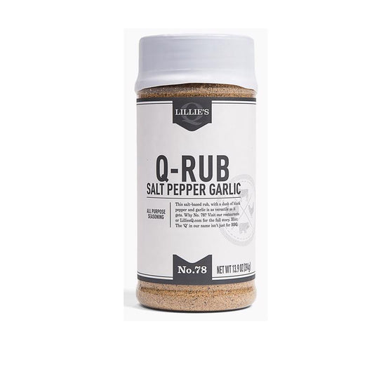 Lillie's Q Q-Rub Salt Pepper Garlic All-Purpose Rub 7.7 oz