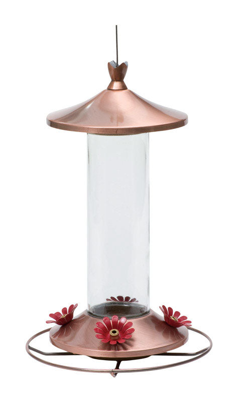 Perky-Pet Hummingbird 12 oz Copper/Glass Nectar Bird Feeder 4 ports