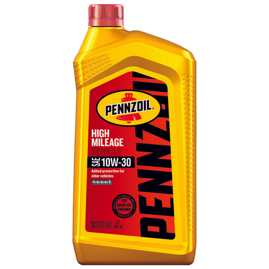 Pennzoil High Mileage 10W-30 4-Cycle High Mileage Motor Oil 1 qt 1 pk