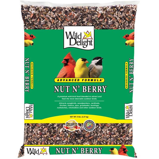 Wild Delight Nut N Berry Assorted Species Sunflower Kernels Wild Bird Food 5 lb