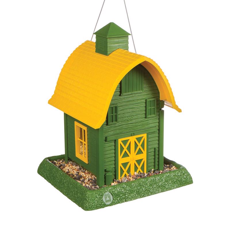 North States Wild Bird 5 lb Plastic Barn Hopper Bird Feeder 4 ports