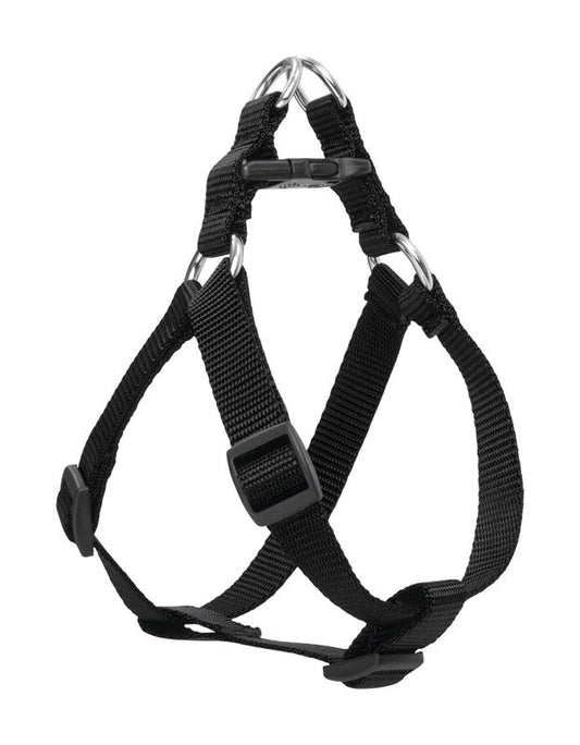 LupinePet Basic Solids Black Black Nylon Dog Harness