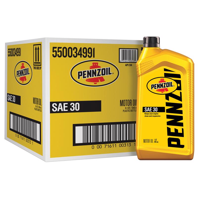 Pennzoil SAE 30 4-Cycle Conventional Motor Oil 1 qt 1 pk